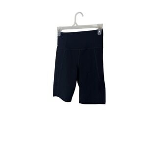 Girlfriend Collective Shorts Womens Small Blue High Rise Biker Yoga Athletic‎